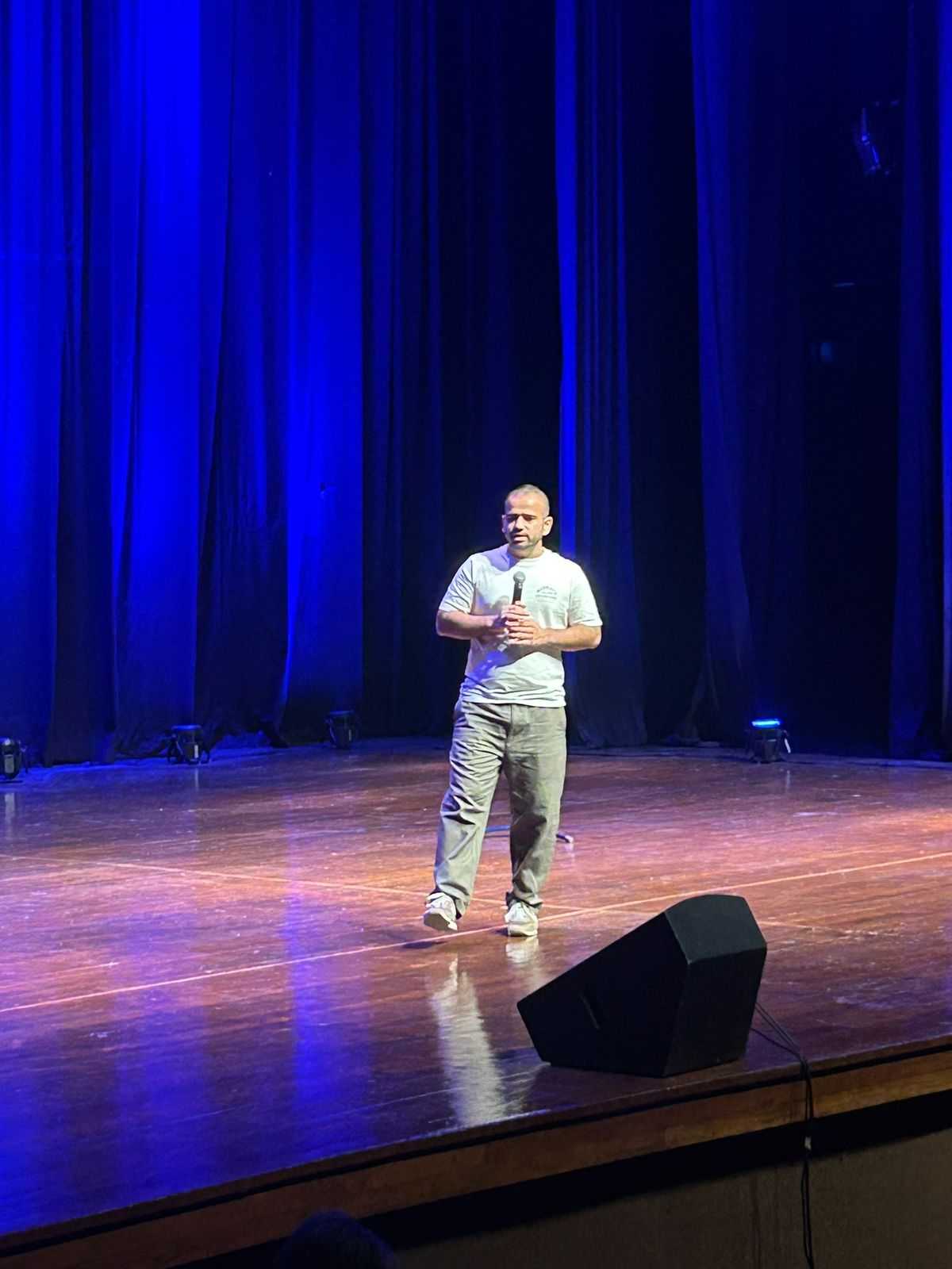 Empty stage with spotlights